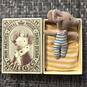 Maileg Sleep/Awake Mouse Boy in box- NEW